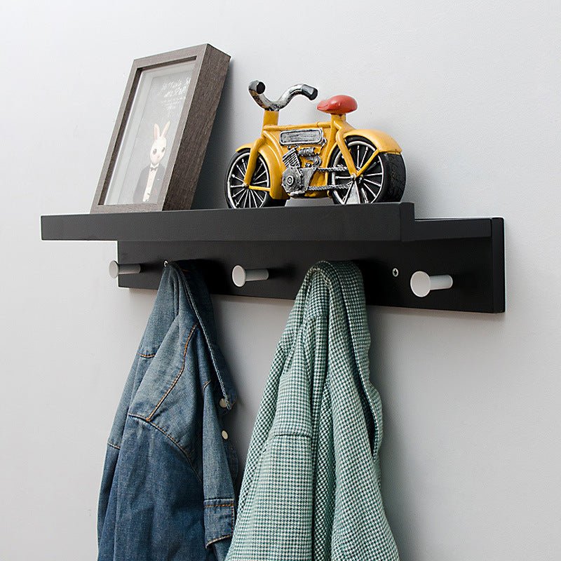 Lisslune | Smash Wall Shelf with Hooks – Multifunctional Wooden Storage Rack for Any Room