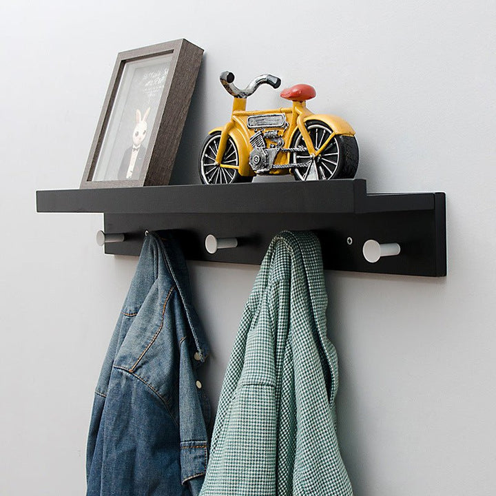 Lisslune | Smash Wall Shelf with Hooks – Multifunctional Wooden Storage Rack for Any Room