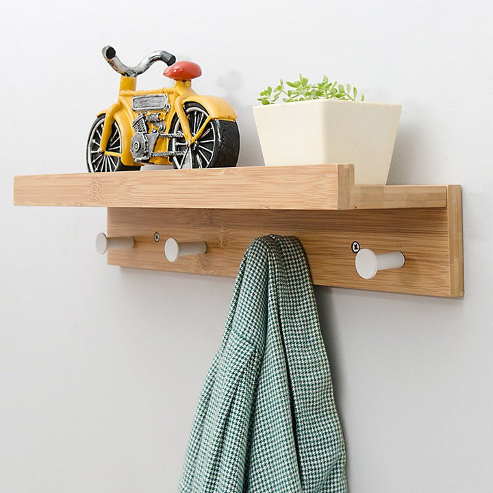 Lisslune | Smash Wall Shelf with Hooks – Multifunctional Wooden Storage Rack for Any Room