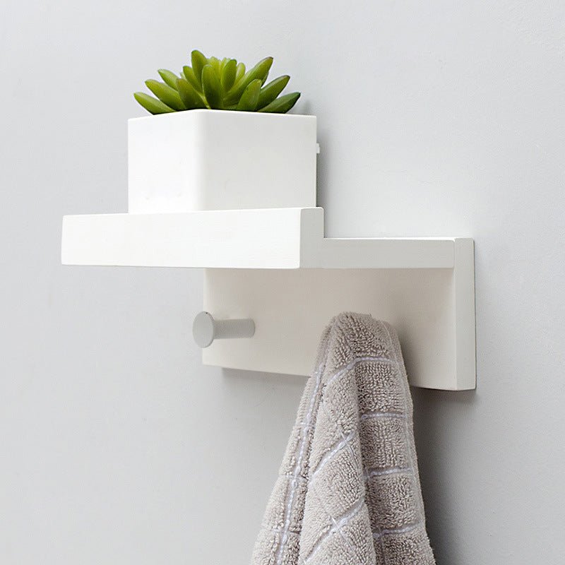 Lisslune | Smash Wall Shelf with Hooks – Multifunctional Wooden Storage Rack for Any Room