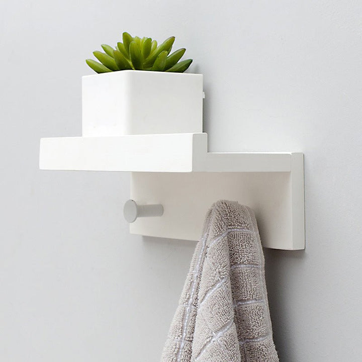 Lisslune | Smash Wall Shelf with Hooks – Multifunctional Wooden Storage Rack for Any Room