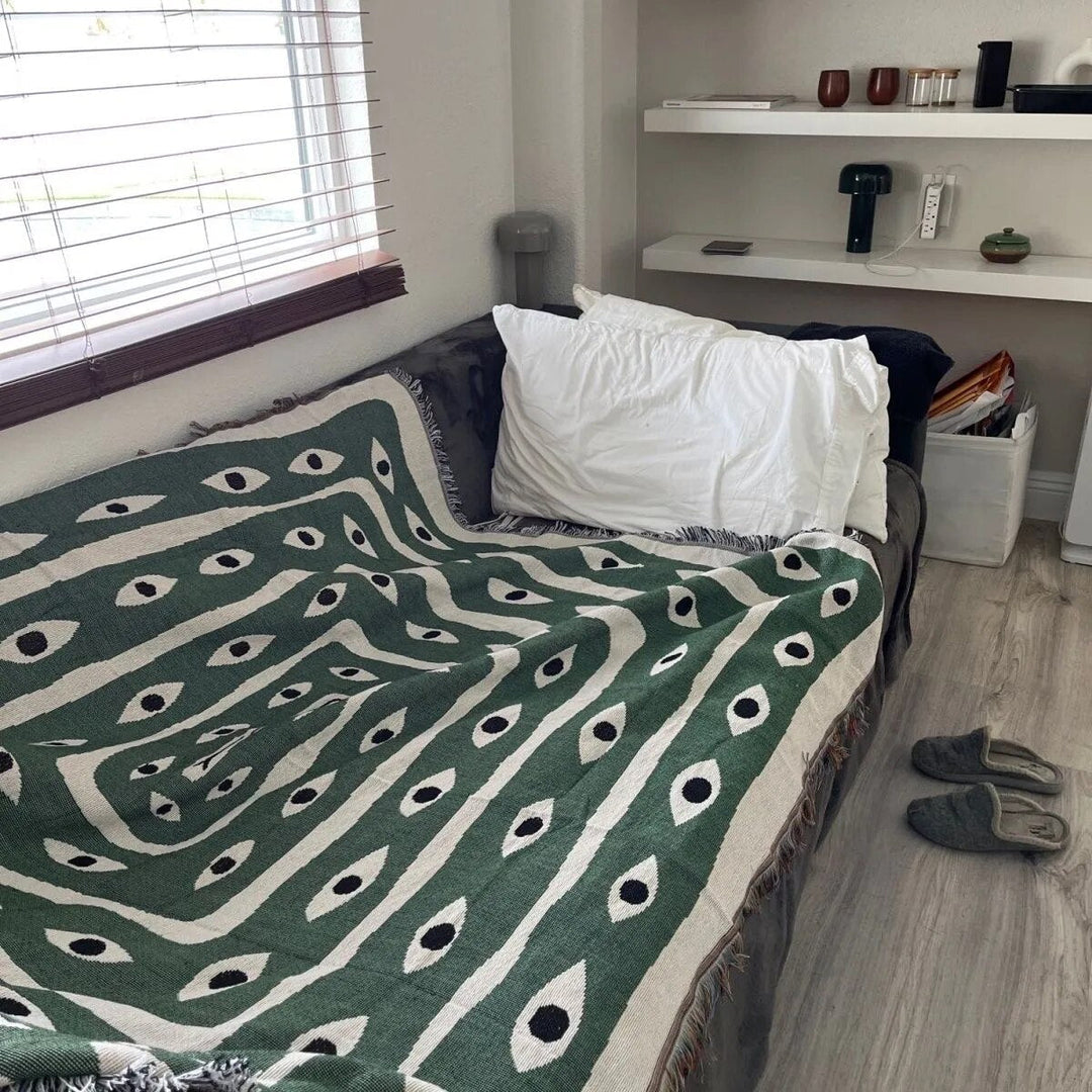 Lisslune | Snake Eye Design Sofa Blanket