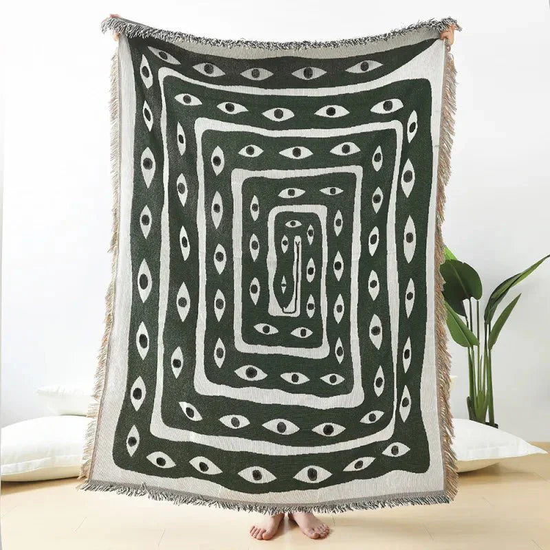 Lisslune | Snake Eye Design Sofa Blanket