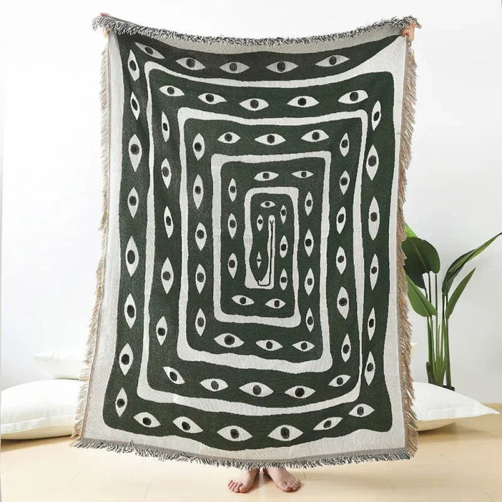 Lisslune | Snake Eye Design Sofa Blanket