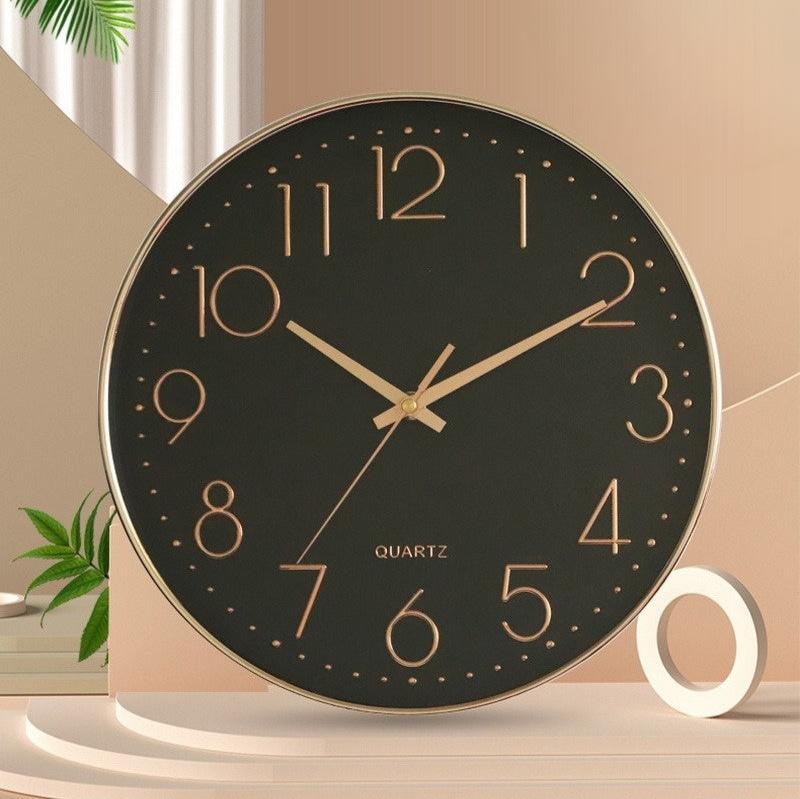 Lisslune | EclipseTime – Modern wall clock with black dial and rose gold accents
