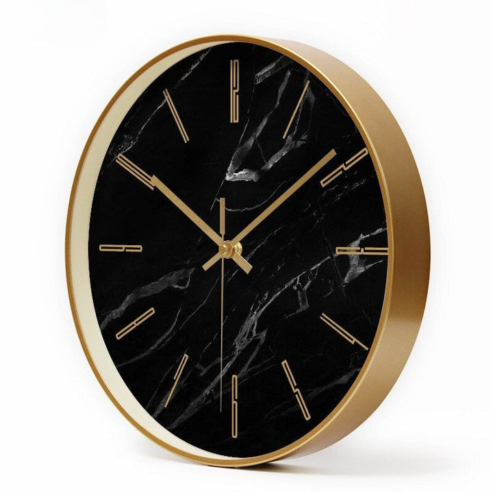 Lisslune | Timeless Elegance – Black Marble Wall Clock