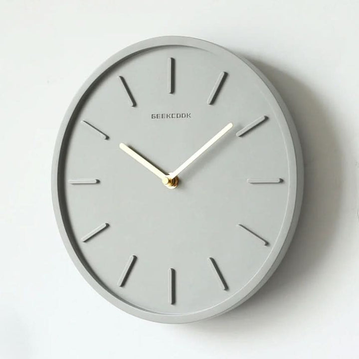 Lisslune | Scandinavian Cement Wall Clock with Metal Pendulum
