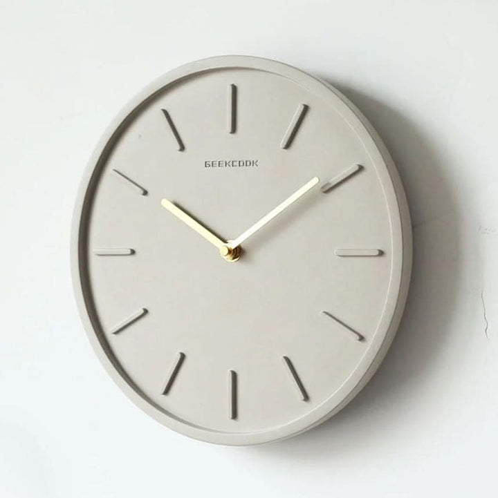 Lisslune | Scandinavian Cement Wall Clock with Metal Pendulum