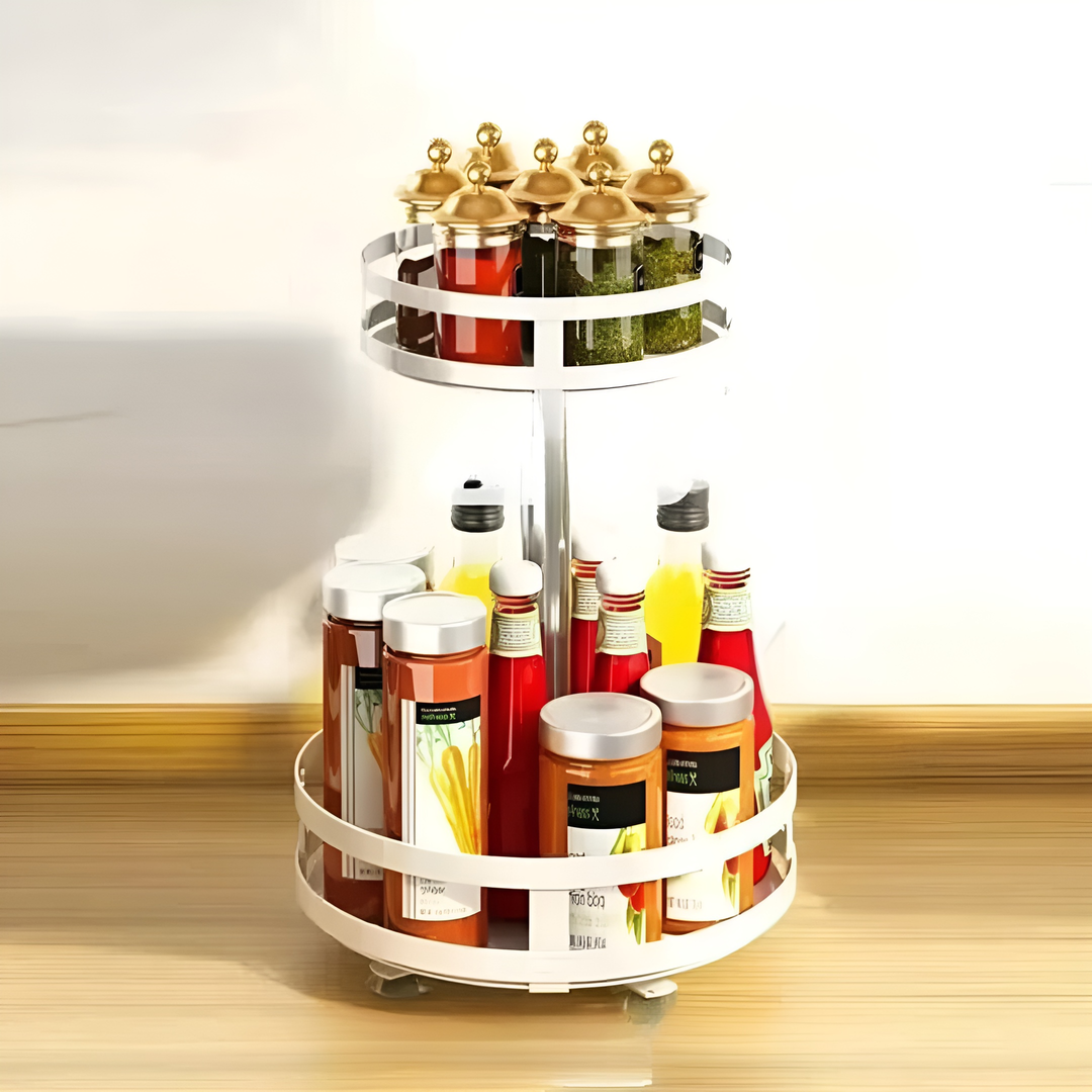 Lisslune | 360° Rotating Ingot Rack for Kitchen Cabinets