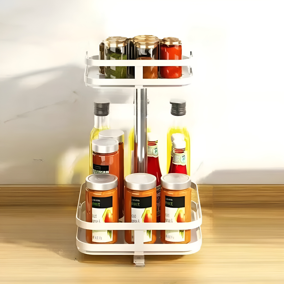 Lisslune | 360° Rotating Ingot Rack for Kitchen Cabinets