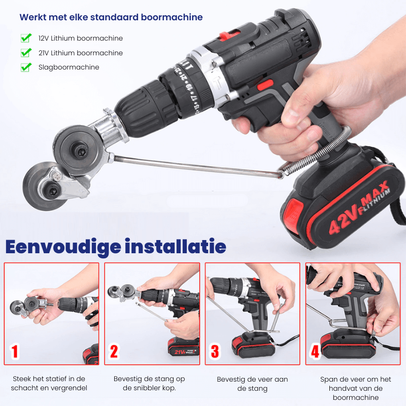 Lisslune | Snibbler Drilling Machine Cutter – Precision Sheet Metal Cutting Tool for Iron, Steel & Aluminum