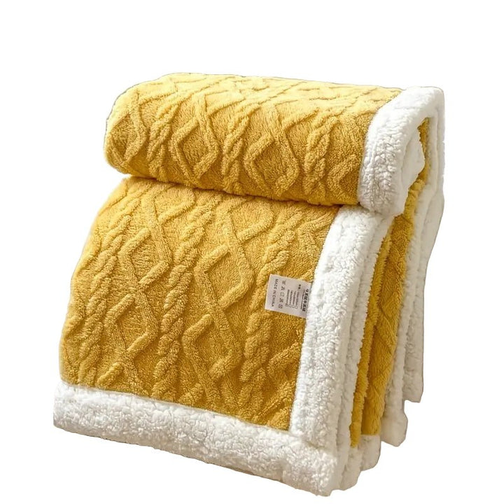 Lisslune | SHERPLY – Reversible Sherpa Fleece Blanket for Year-Round Comfort