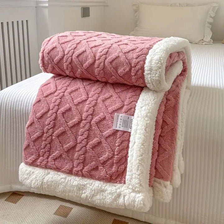 Lisslune | SHERPLY – Reversible Sherpa Fleece Blanket for Year-Round Comfort