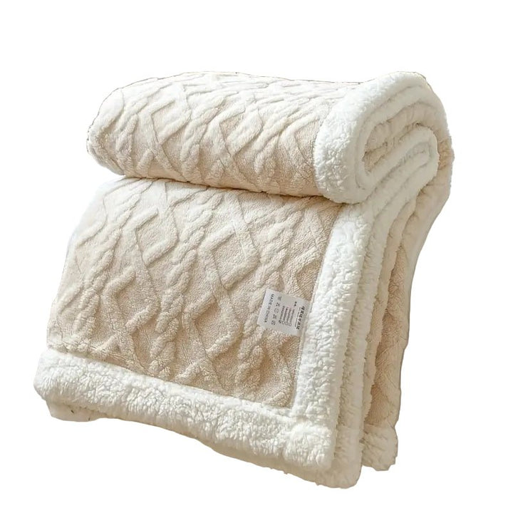 Lisslune | SHERPLY – Reversible Sherpa Fleece Blanket for Year-Round Comfort