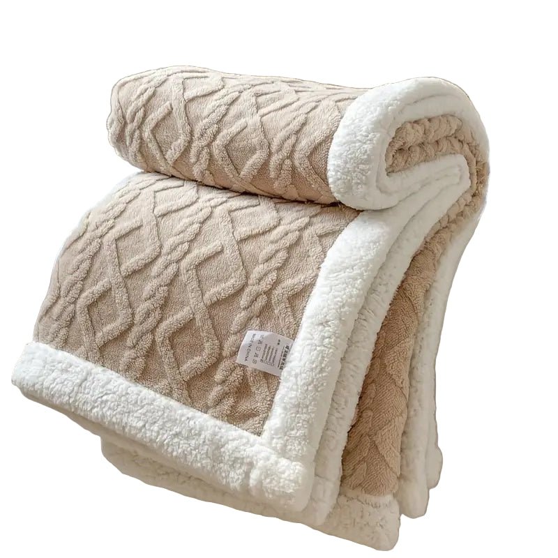 Lisslune | SHERPLY – Reversible Sherpa Fleece Blanket for Year-Round Comfort