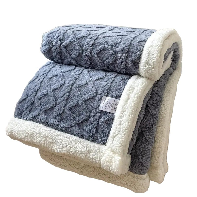 Lisslune | SHERPLY – Reversible Sherpa Fleece Blanket for Year-Round Comfort