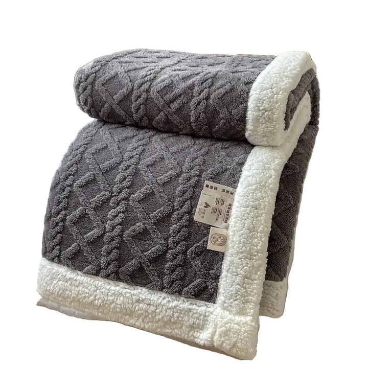 Lisslune | SHERPLY – Reversible Sherpa Fleece Blanket for Year-Round Comfort
