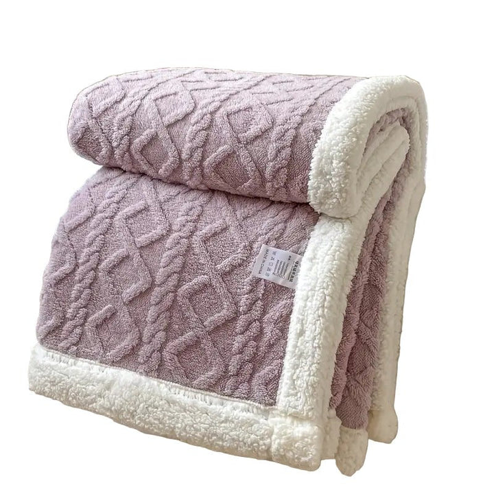 Lisslune | SHERPLY – Reversible Sherpa Fleece Blanket for Year-Round Comfort