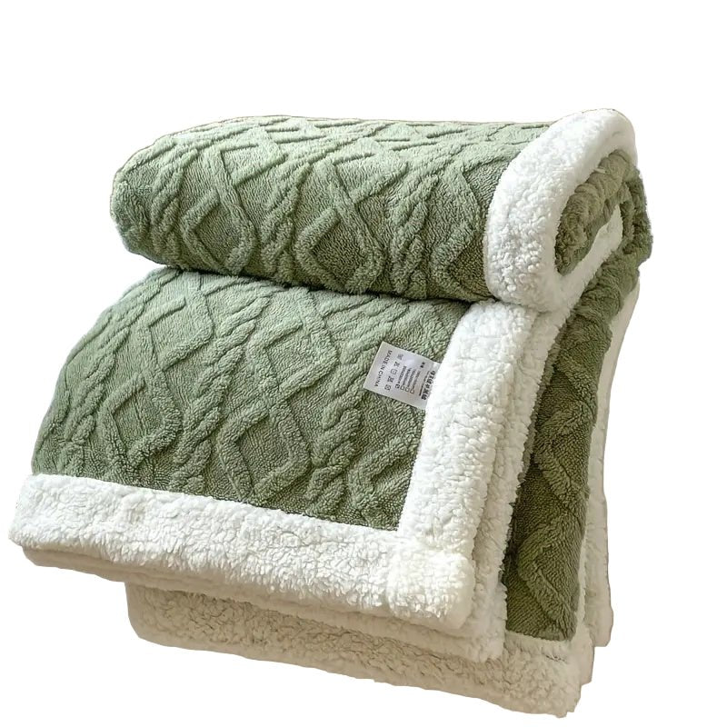 Lisslune | SHERPLY – Reversible Sherpa Fleece Blanket for Year-Round Comfort