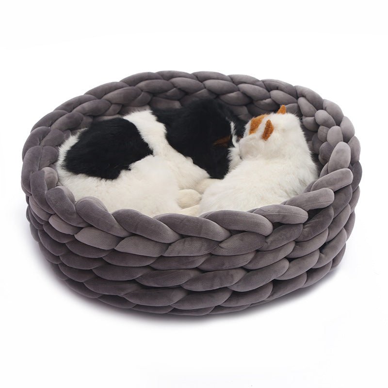 Lisslune | SNUGWOOL – Soft Woolen Basket for Pets with High Edge Support