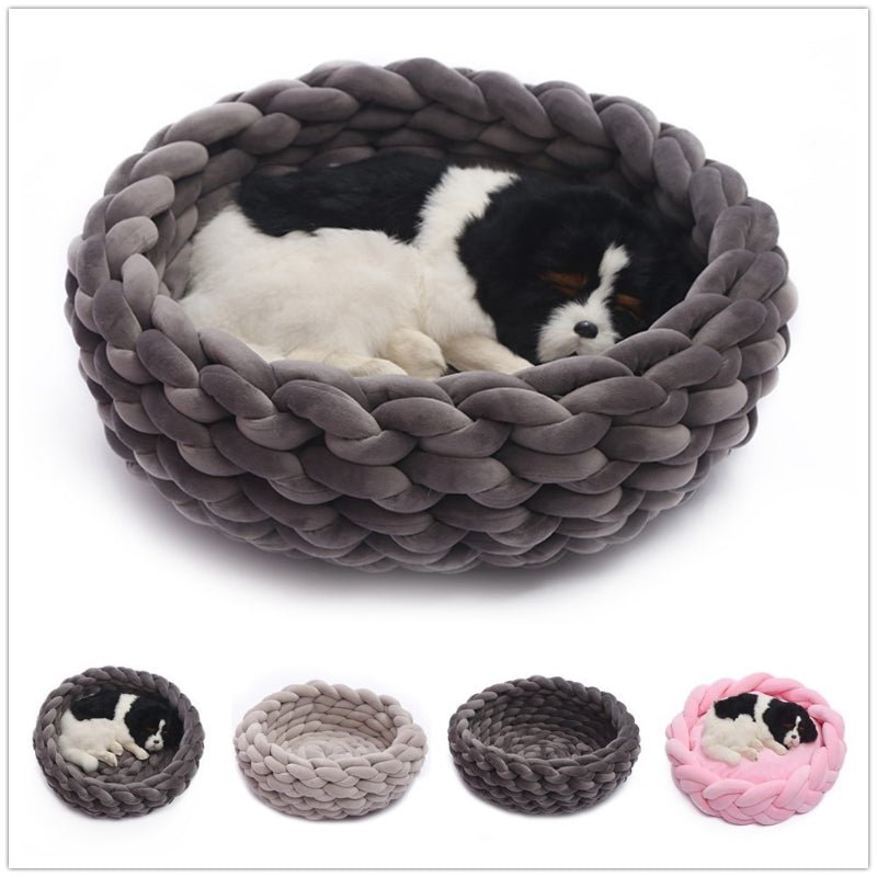 Lisslune | SNUGWOOL – Soft Woolen Basket for Pets with High Edge Support
