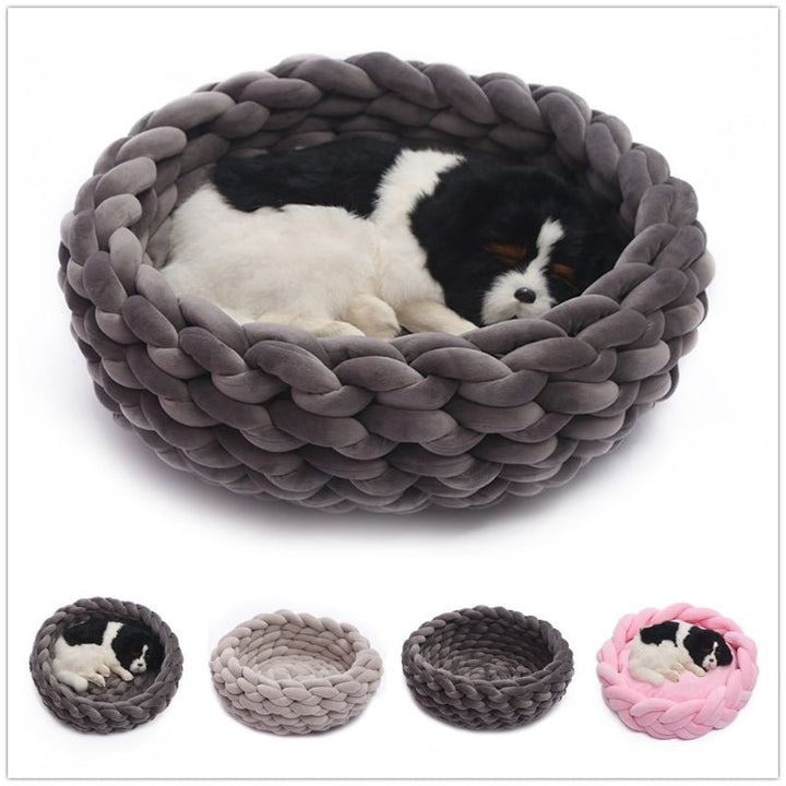 Lisslune | SNUGWOOL – Soft Woolen Basket for Pets with High Edge Support