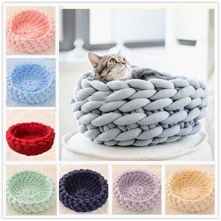 Lisslune | SNUGWOOL – Soft Woolen Basket for Pets with High Edge Support