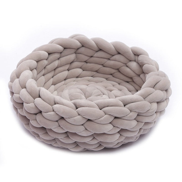 Lisslune | SNUGWOOL – Soft Woolen Basket for Pets with High Edge Support