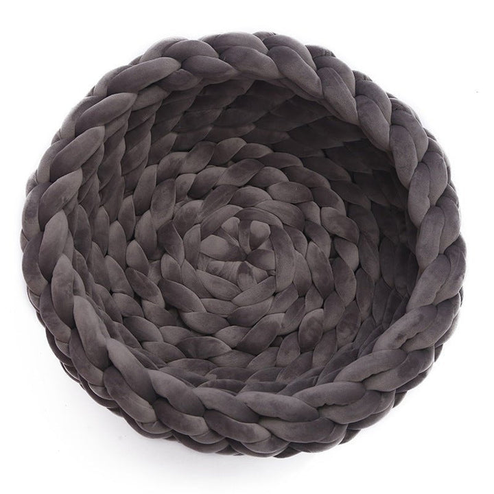 Lisslune | SNUGWOOL – Soft Woolen Basket for Pets with High Edge Support