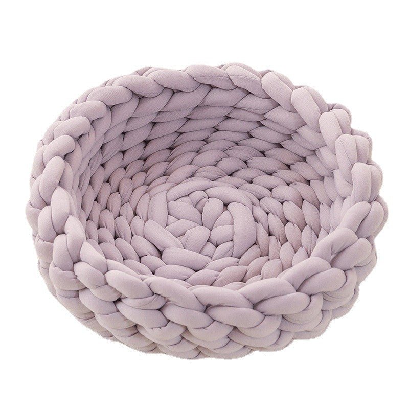 Lisslune | SNUGWOOL – Soft Woolen Basket for Pets with High Edge Support
