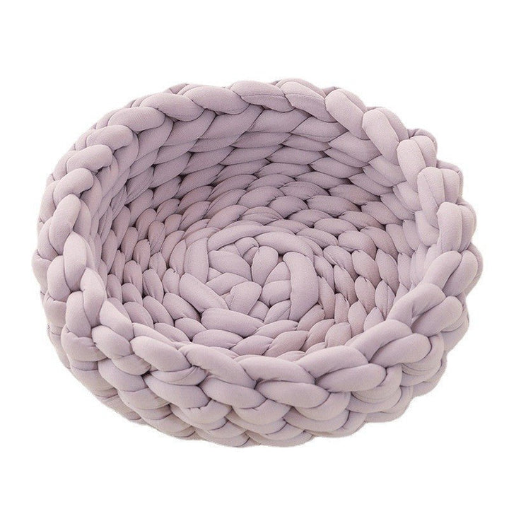 Lisslune | SNUGWOOL – Soft Woolen Basket for Pets with High Edge Support