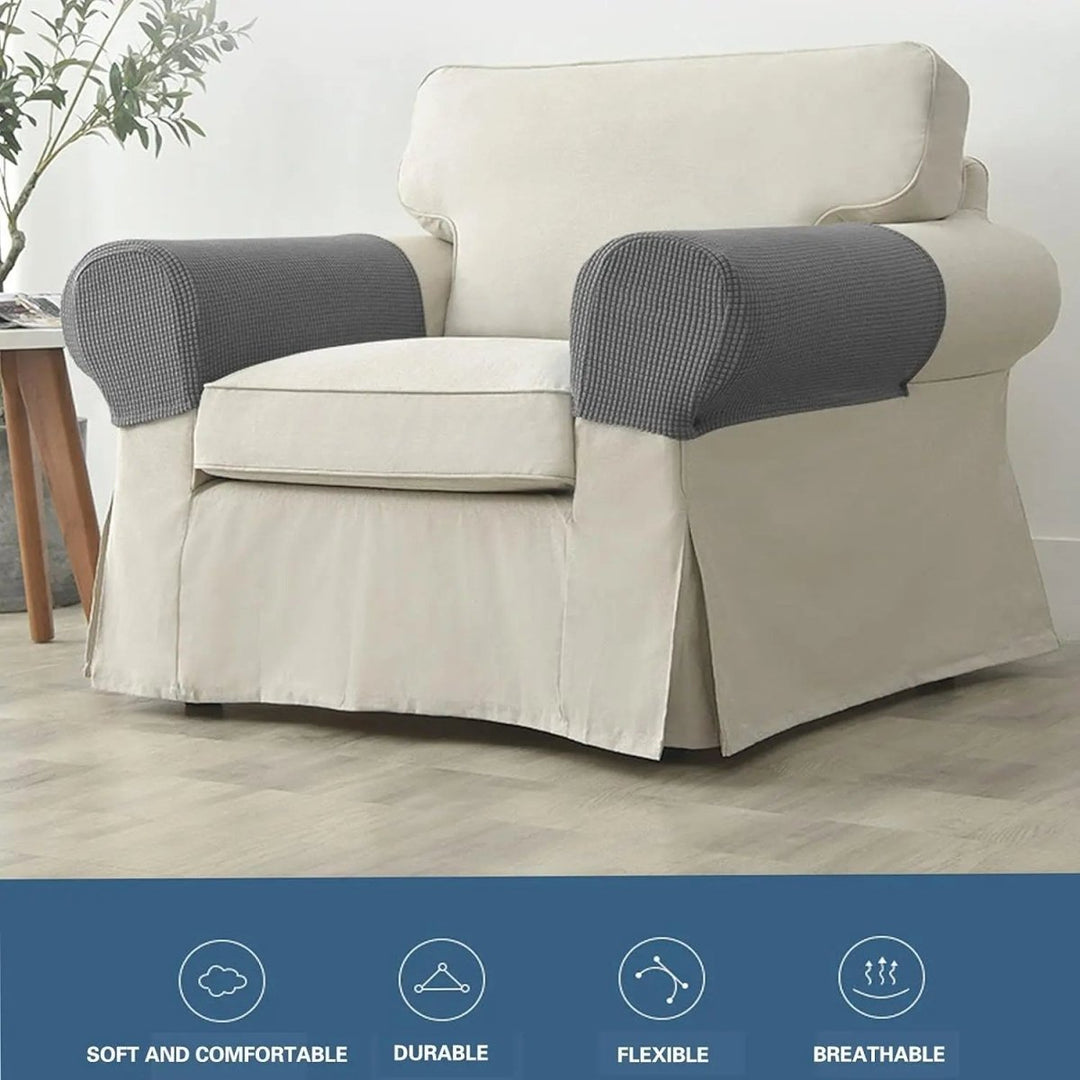 Lisslune | SOFAGUARD – 2-Piece Waterproof Armrest Covers with Anti-Slip Backing