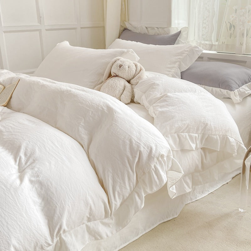 Rynx | Soft crumpled ruffled blanket set
