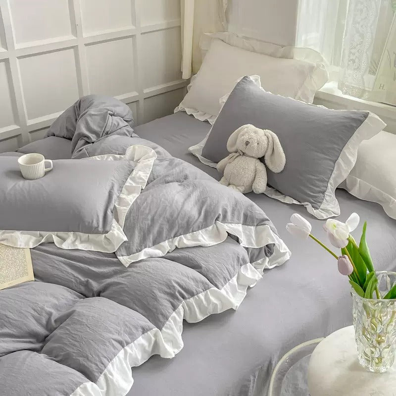Rynx | Soft crumpled ruffled blanket set