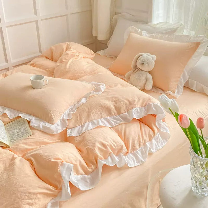 Rynx | Soft crumpled ruffled blanket set