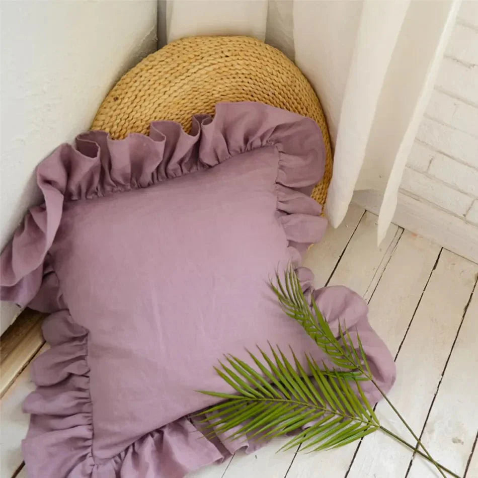 Lisslune | Soft Linen Ruffle Pillowcase