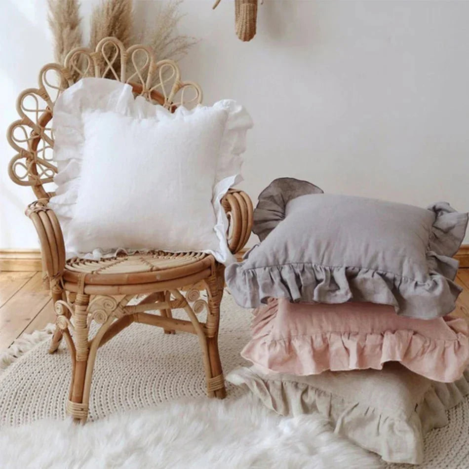 Lisslune | Soft Linen Ruffle Pillowcase