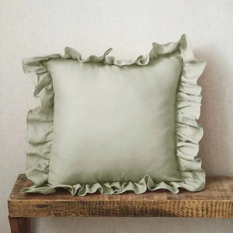 Lisslune | Soft Linen Ruffle Pillowcase