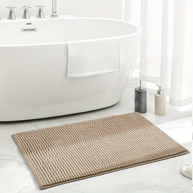 Lisslune | SOFTDRY – Chenille Microfiber Bath Mat with Non-Slip Base