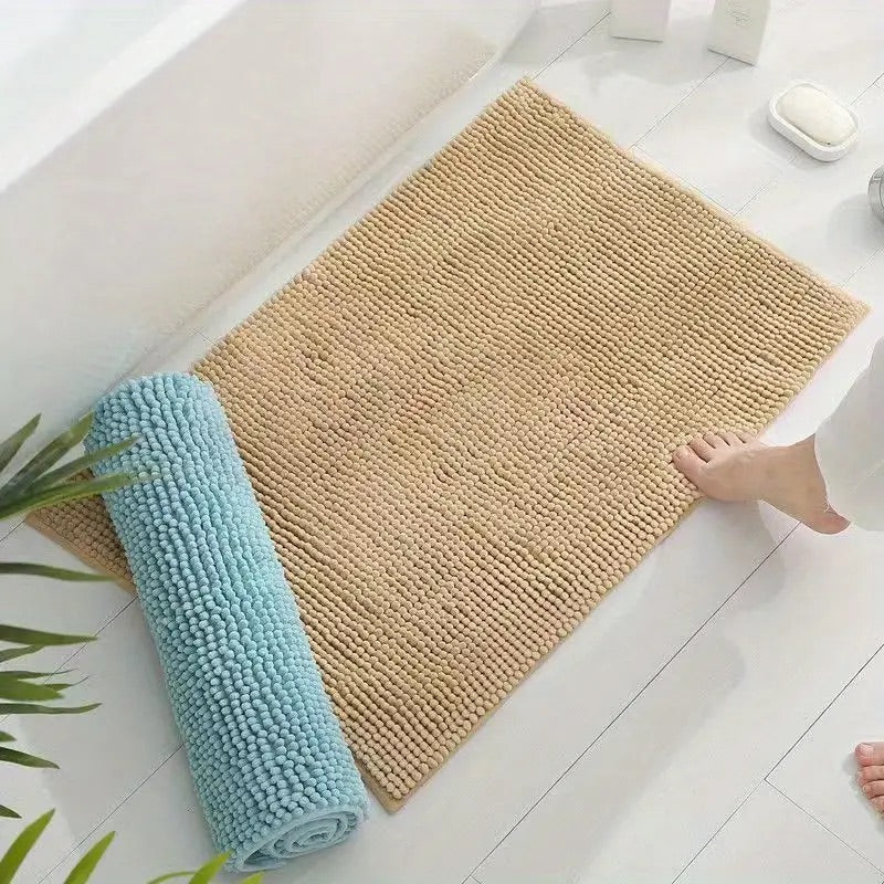 Lisslune | SOFTDRY – Chenille Microfiber Bath Mat with Non-Slip Base