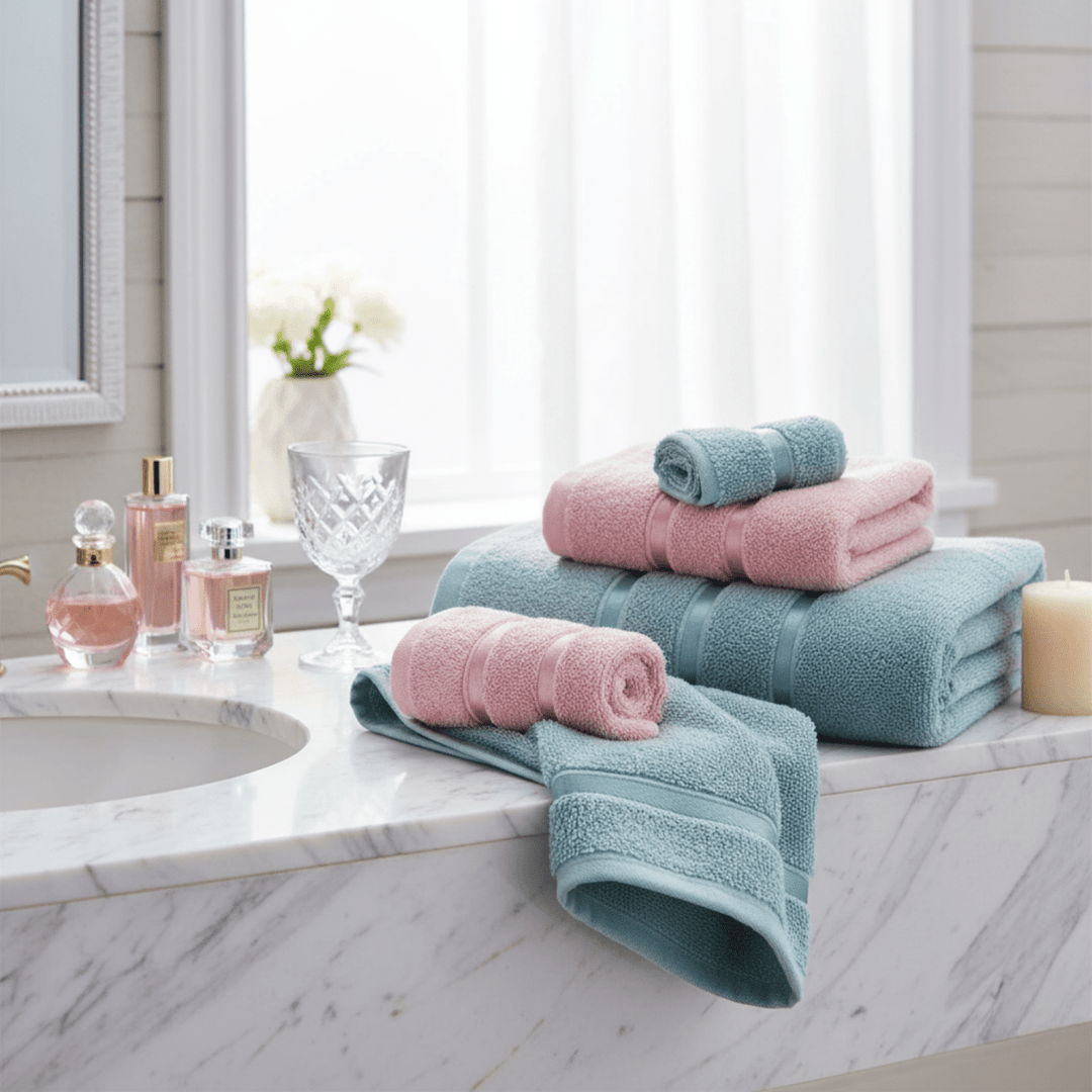Lisslune | Opulenze Roman Hand & Face Towels | Plush, lightweight towels designed for style and daily care