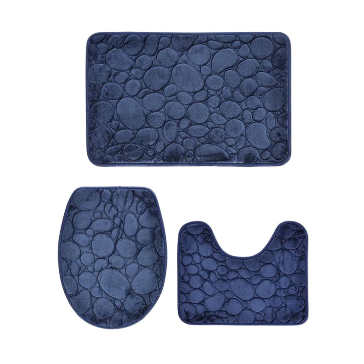 Lisslune | Softura – 3-Piece Non-Slip Bathroom Mat Set with Comfort & Style
