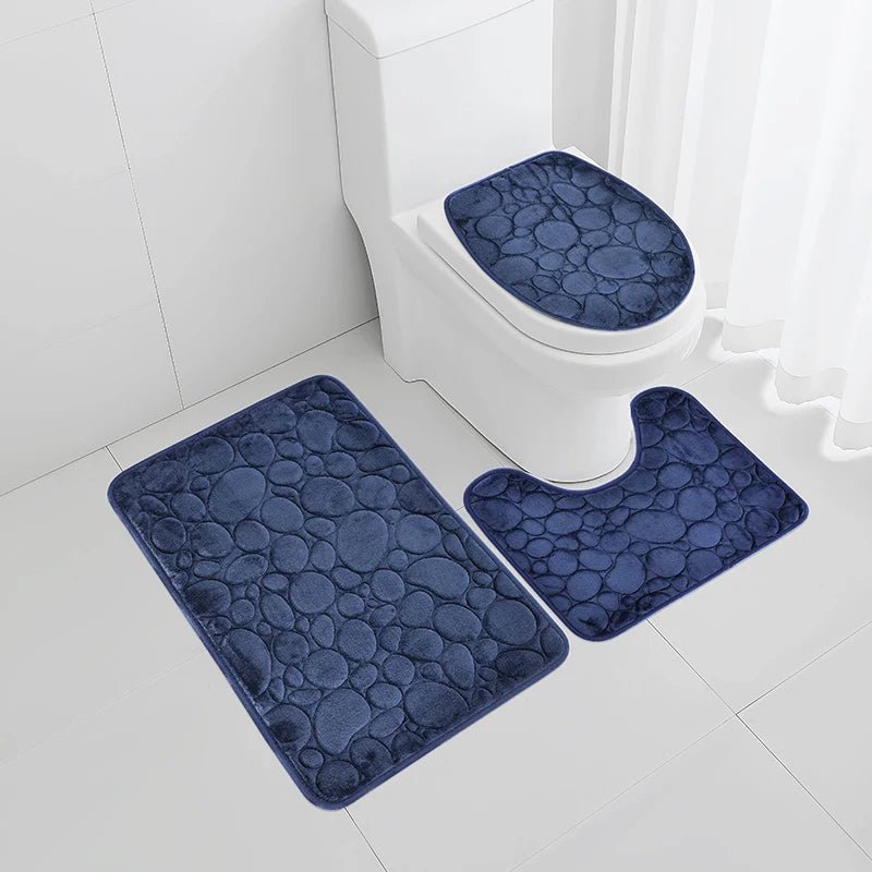 Lisslune | Softura – 3-Piece Non-Slip Bathroom Mat Set with Comfort & Style