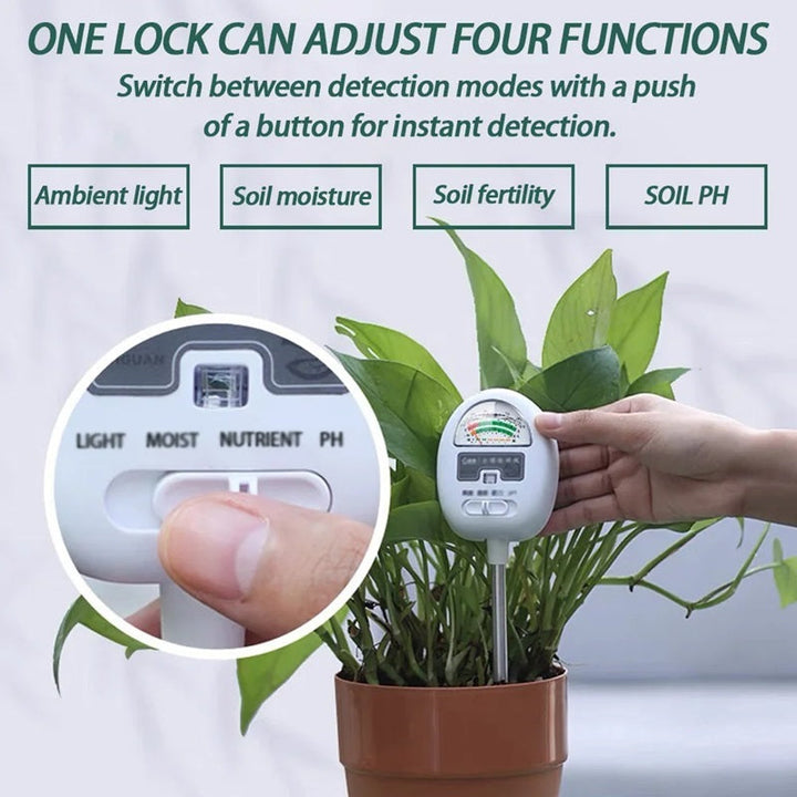 Lisslune | 4-In-1 Smart Soil Meter for Precise Plant Care Monitoring