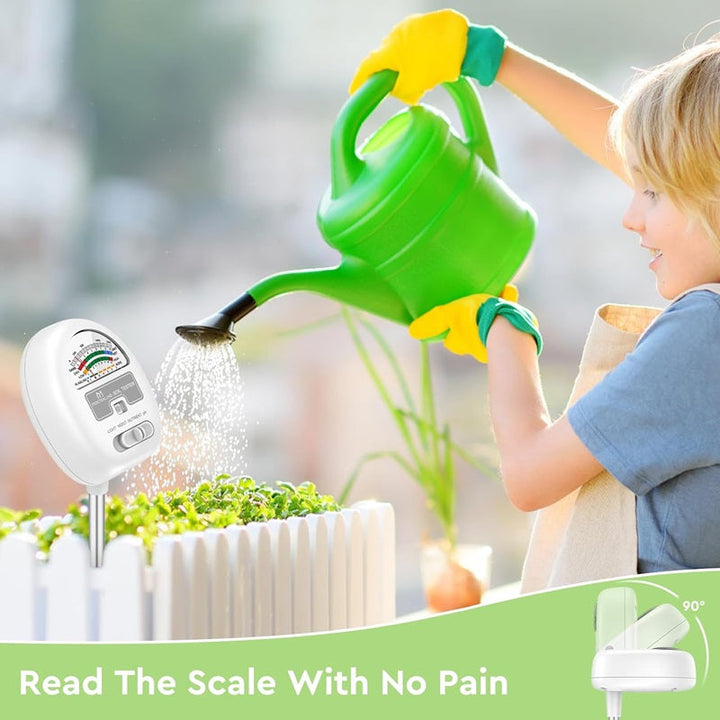 Lisslune | 4-In-1 Smart Soil Meter for Precise Plant Care Monitoring