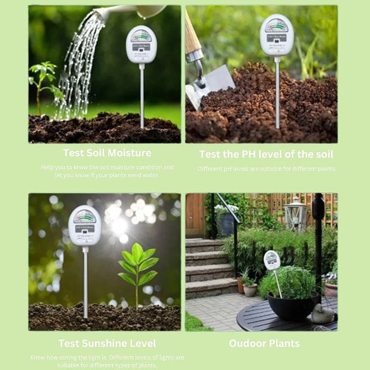 Lisslune | 4-In-1 Smart Soil Meter for Precise Plant Care Monitoring