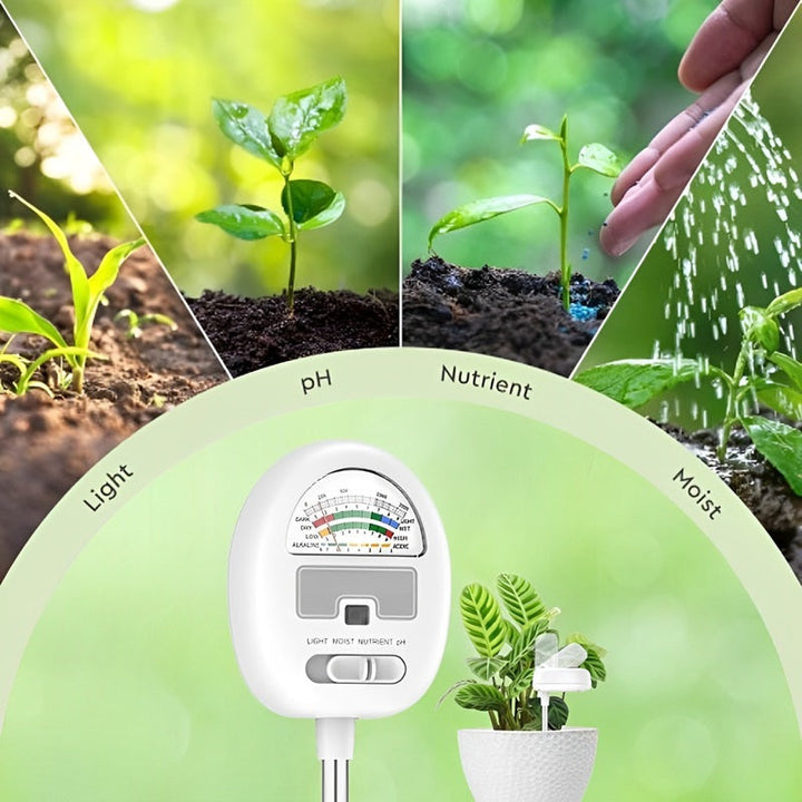 Lisslune | 4-In-1 Smart Soil Meter for Precise Plant Care Monitoring