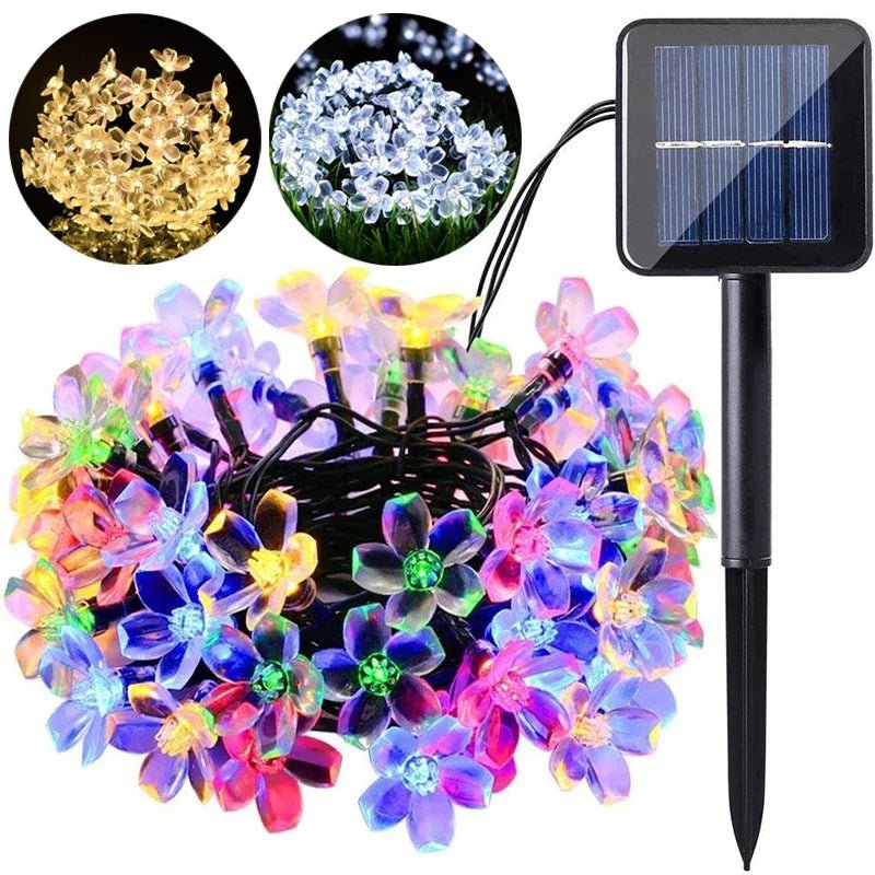 Lisslune | Solar Cherry Blossom String Lights – Waterproof Fairy Lighting for Gardens, Weddings, Parties, & Christmas Décor