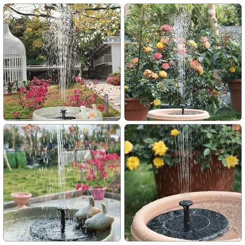 Lisslune | ORBITALWATER – Solar Fountain Water Feature with Solar Panel