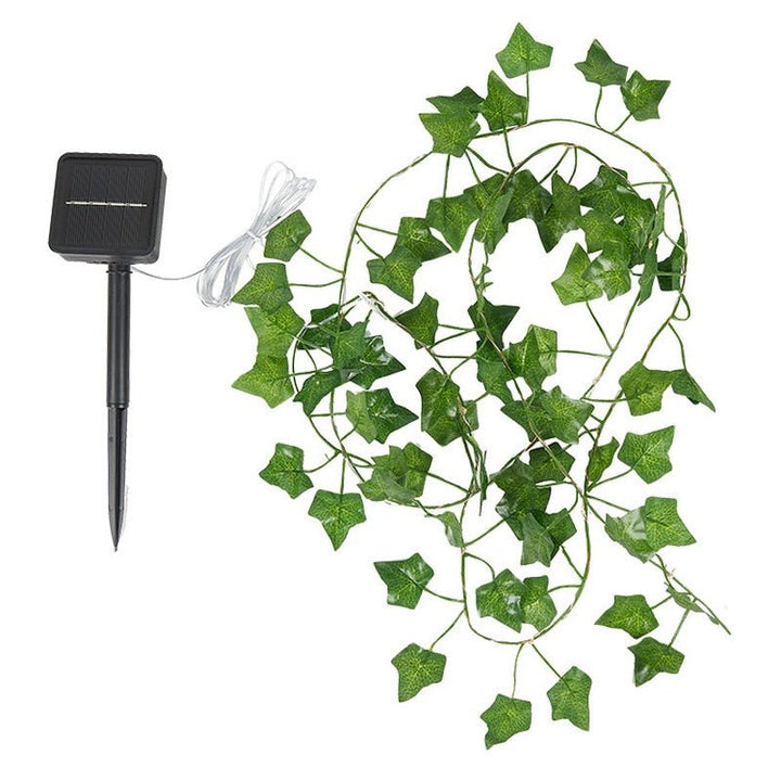 Lisslune | IvyGlow Solar Light Chain Ivy | Waterproof | LED Mood Light for Garden & Balcony | Decor for Outdoor Areas